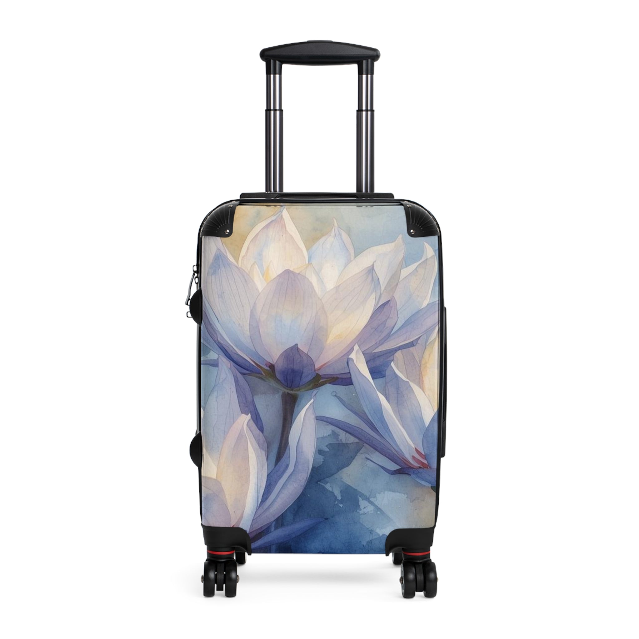 Moonflower Elegant Floral Suitcase for Travel, Vintage Luggage for Adventure, Unique Travel Gift, Stylish Carry-On, Vacation Essentials - Rosetta Creative Boutique